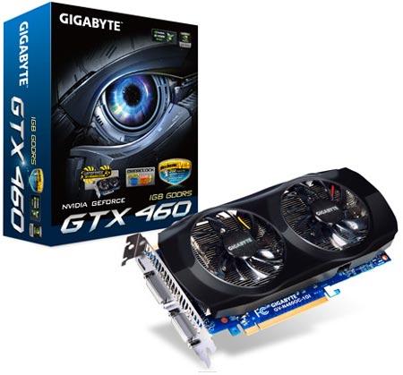 Разогнанные карты GIGABYTE серии GTX 460 оснащены альтернативной системой охлаждения